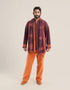 Reversible straight leg pants with elastic waistband
